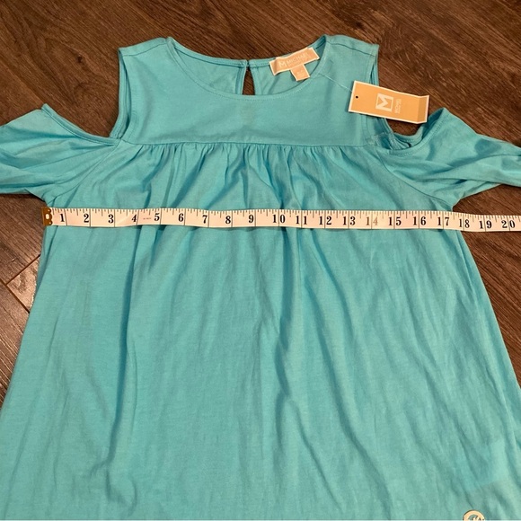 NWT Michael Kors shirt long sleeve cold shoulder bell sleeve - Picture 4 of 13
